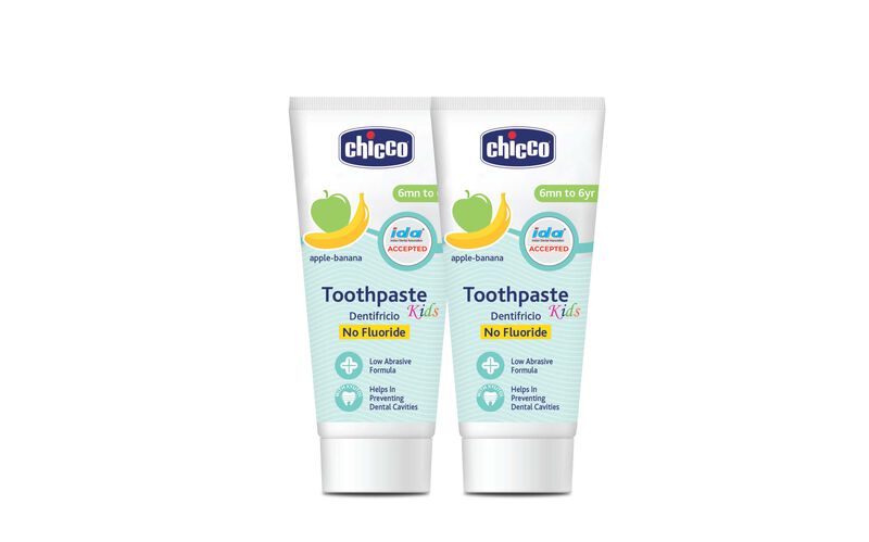 Toothpaste Apple Banana 6M-6Y NOFL 50G 2P image number 2